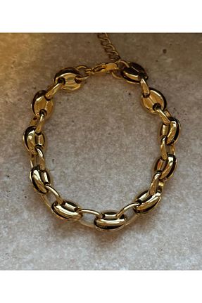 دستبند استیل (فولاد) زرد زنانه استیل ضد زنگ Mau Accessories - کد 882599618