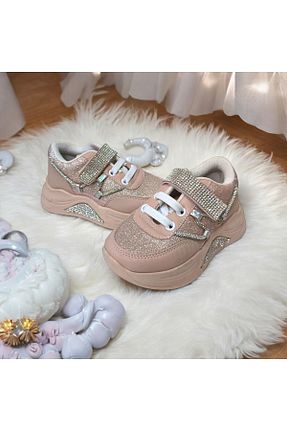 کفش کژوال صورتی بچه گانه چرم مصنوعی PATİK BEBE - کد 870680060