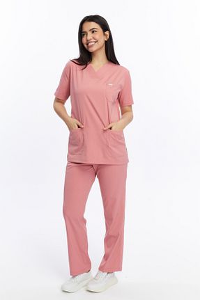 ست بالاتنه و پائین تنه صورتی زنانه بافتنی shop - کد 882626688