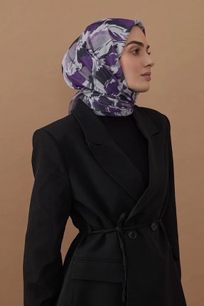 روسری بنفش پنبه ای Modakaşmir - کد 882621726