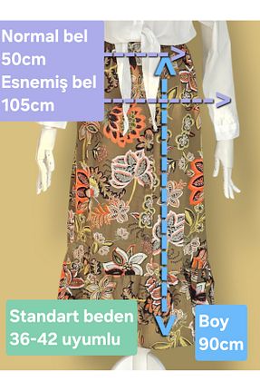 دامن سبز زنانه ویسکون ENDAMIM - کد 882636094