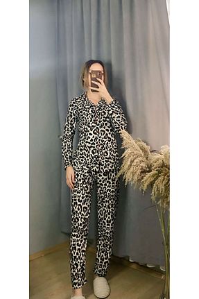 ست لباس راحتی قهوه ای زنانه پلنگی Lady - کد 882647966