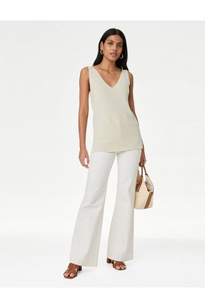 بلوز بژ زنانه ساده Marks & Spencer - کد 834457308