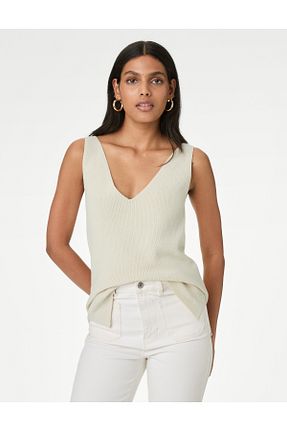 بلوز بژ زنانه ساده Marks & Spencer - کد 834457308