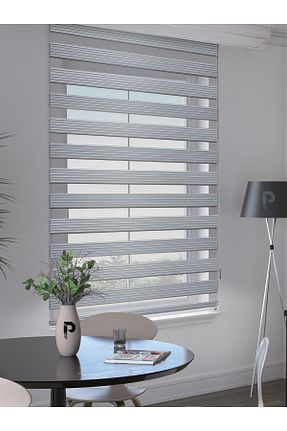 پرده کشوئی طوسی Zebra Perle - کد 766707835