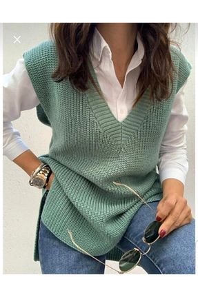 سوئیتر حجاب سبز زنانه اورسایز moda mh - کد 870234772
