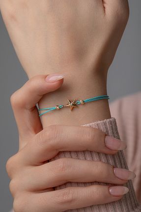 دستبند طلا طلائی زنانه 14 عیار Kolyecik - کد 882857168