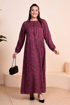 لباس سایز بزرگ خاکی زنانه ویسکون Ferace - کد 654465712