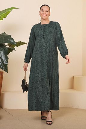 لباس سایز بزرگ سبز زنانه ویسکون Ferace - کد 628679329