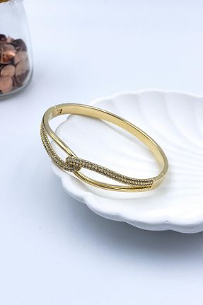دستبند استیل (فولاد) زرد زنانه استیل ضد زنگ Radino Collection - کد 873705697