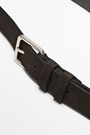 کمربند سبز مردانه جیر Massimo Dutti - کد 882796710