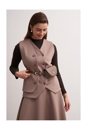 کمربند قهوه ای زنانه چرم مصنوعی FUSHYA - کد 882801842