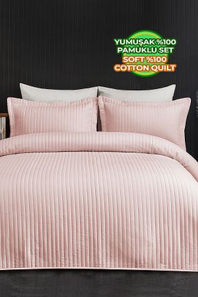 روتختی دونفره صورتی پنبه ای Evlen Home Collection - کد 882830967