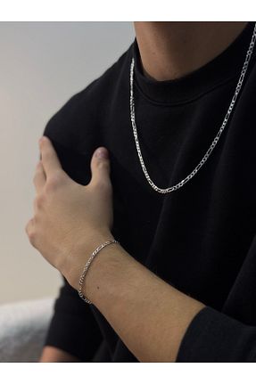 گردنبند نقره سفید مردانه 925 عیار qarma jewellery - کد 882845681