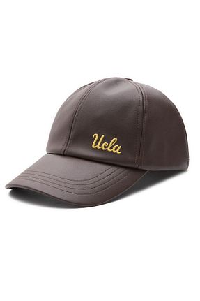 کلاه قهوه ای مردانه چرم مصنوعی Ucla - کد 872884752
