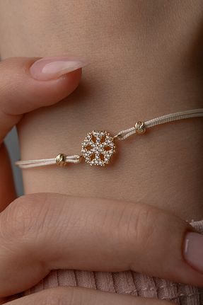 دستبند طلا طلائی زنانه 14 عیار Kolyecik - کد 882858508