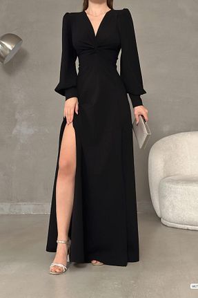 لباس مجلسی و فارغ التحصیلی مشکی زنانه پلی استر Deafox - کد 786035844