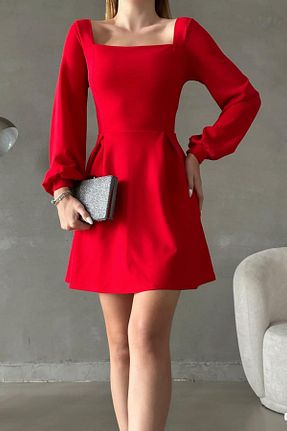 لباس قرمز زنانه بافتنی Deafox - کد 773627658