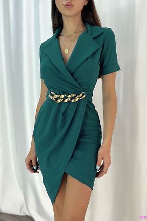 لباس سبز زنانه کرپ Deafox - کد 339153598