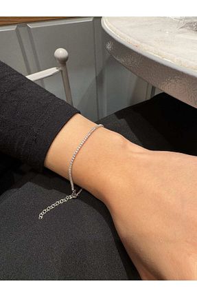 دستبند نقره سفید زنانه 925 عیار qarma jewellery - کد 882886015