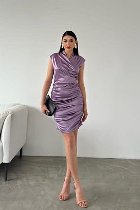 لباس بنفش زنانه ساتن Deafox - کد 835707386