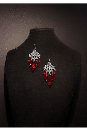 گوشواره جواهر قرمز سنگ Batnests - کد 882889125