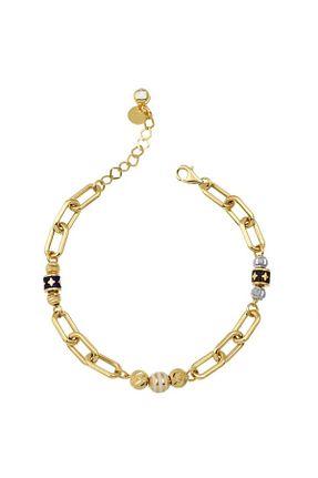 دستبند طلا زرد زنانه 14 عیار by milo jewellery - کد 882901499