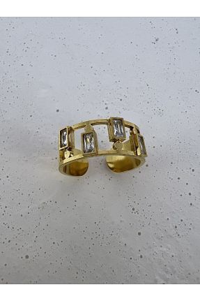 انگشتر استیل (فولاد) طلائی زنانه استیل (فولاد) Venüs Accessory - کد 738852495