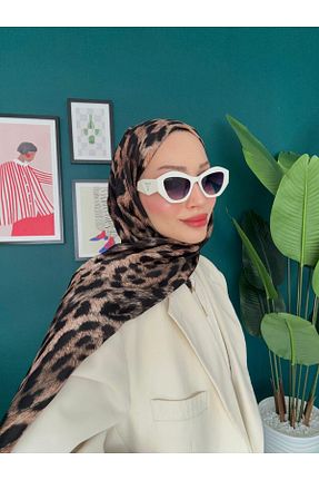 شال قهوه ای زنانه پنبه ای Oxygen Scarfs - کد 882965989