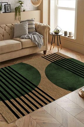 فرش سبز زیره ضد لغزش Carmine Carpet - کد 882958822