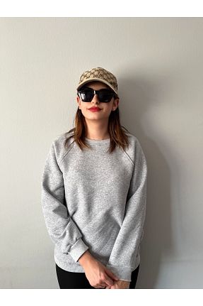 سوئیشرت طوسی زنانه ساده MODA - کد 869748827