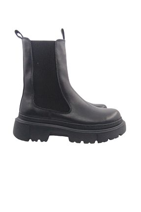بوت / نیم بوت مشکی زنانه چرم خالص Oneka Shoes - کد 873281849