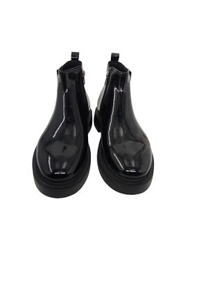 بوت / نیم بوت مشکی زنانه چرم لاکی Oneka Shoes - کد 875660157