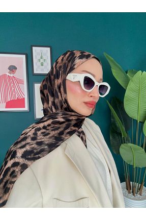 شال قهوه ای زنانه پنبه ای Oxygen Scarfs - کد 882965989