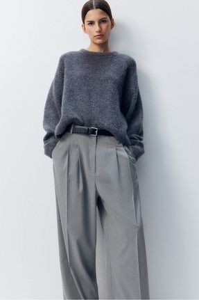 شلوار طوسی زنانه بافتنی H&M - کد 881710957