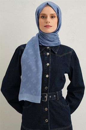 شال آبی زنانه ابریشم Armine - کد 882856767