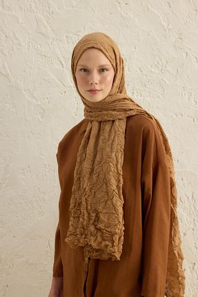شال سرمه ای زنانه پنبه ای Qef - کد 844766099