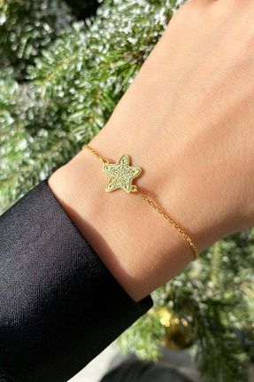 دستبند نقره طلائی زنانه 925 عیار Spossy Silver Jewelry - کد 882849045