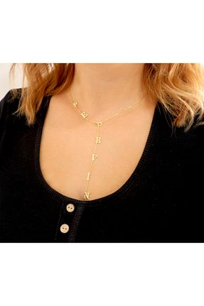 گردنبند نقره طلائی زنانه 925 عیار Silveranka - کد 865458466