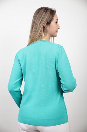 بلوز فیروزه ای زنانه ساده Sude - کد 883592396