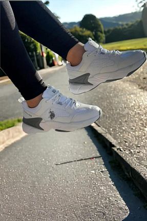 کفش اسنیکر سفید زنانه بند دار U.S. Polo Assn. - کد 904225478