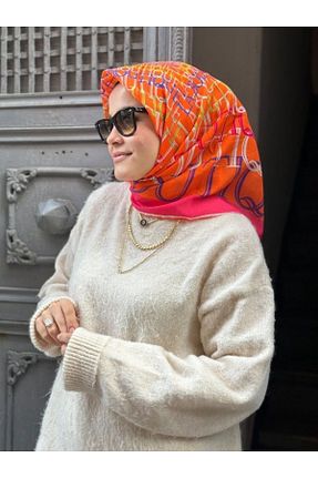 روسری رنگی پنبه پلی استر La boutique - کد 883227554