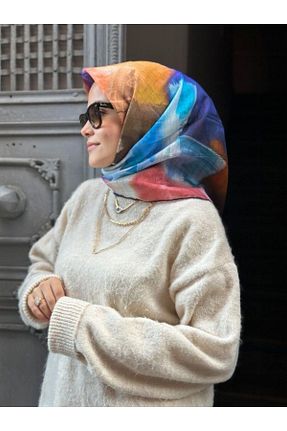 روسری رنگی پنبه پلی استر La boutique - کد 883204798