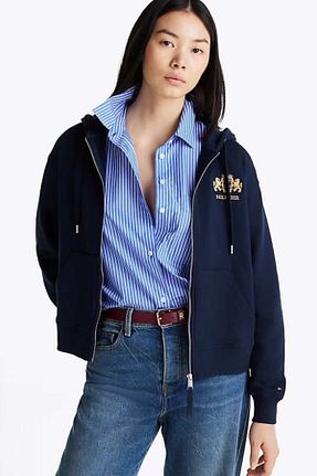 سوئیشرت سرمه ای زنانه رگولار Tommy Hilfiger - کد 883229612