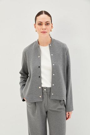سوئیشرت طوسی زنانه ساده Allyco - کد 879997497