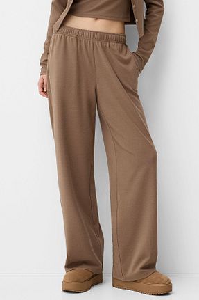 شلوار قهوه ای زنانه پلی استر Bershka - کد 883224325