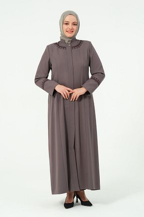 مانتو بلند حجاب طوسی زنانه GLR&GYM - کد 645164040