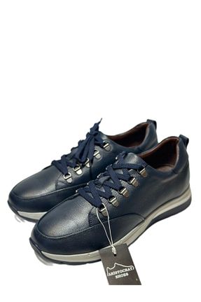 کفش اسنیکر سرمه ای مردانه چرم اصل AristocratShoes - کد 883228312
