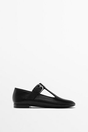 کفش کژوال مشکی زنانه چرم خالص Massimo Dutti - کد 883239924