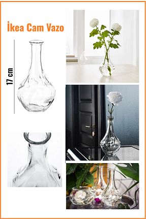 گلدان نارنجی شیشه IKEA - کد 200673345